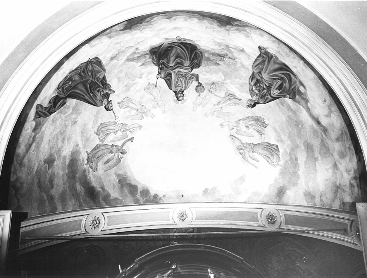 Cristo con la Madonna e San Giuseppe (dipinto, opera isolata) di Garavaglia (inizio sec. XX)