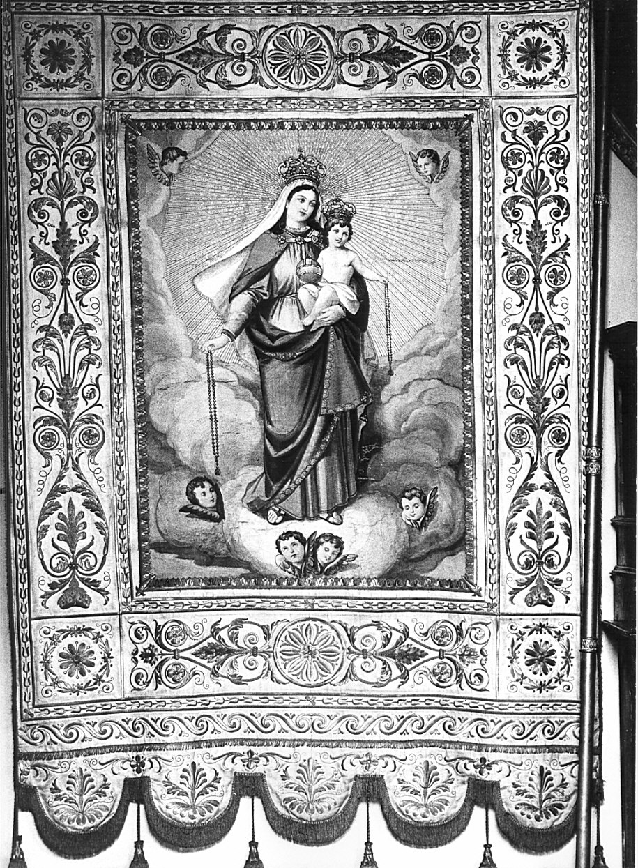 stendardo processionale, opera isolata - manifattura lombarda (metà sec. XIX)