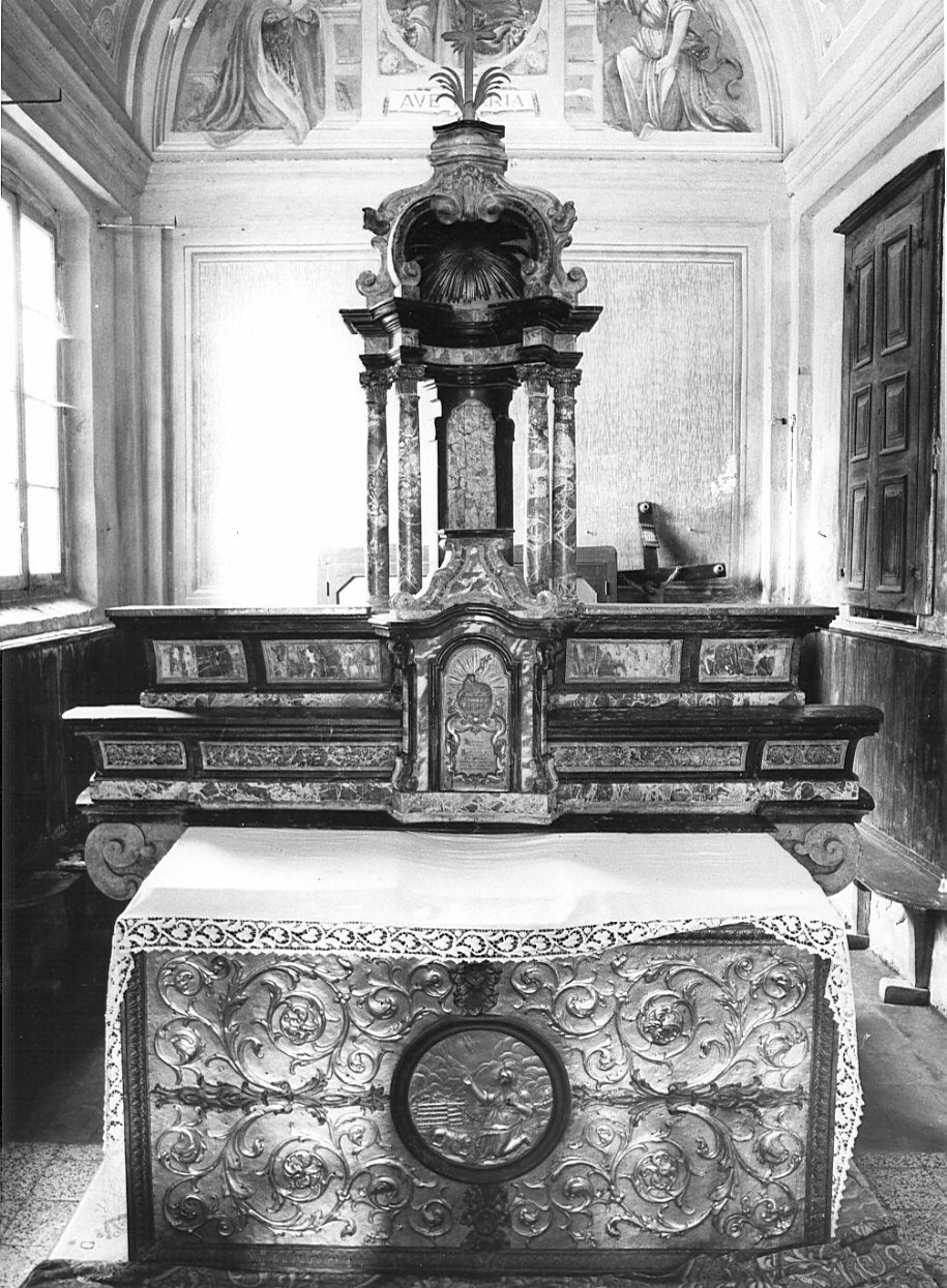 altare maggiore, complesso decorativo - bottega milanese (prima metà sec. XVIII)