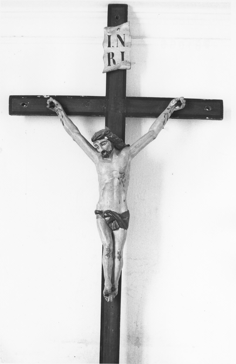 crocifisso di sacrestia, opera isolata - bottega lombarda (sec. XIX)