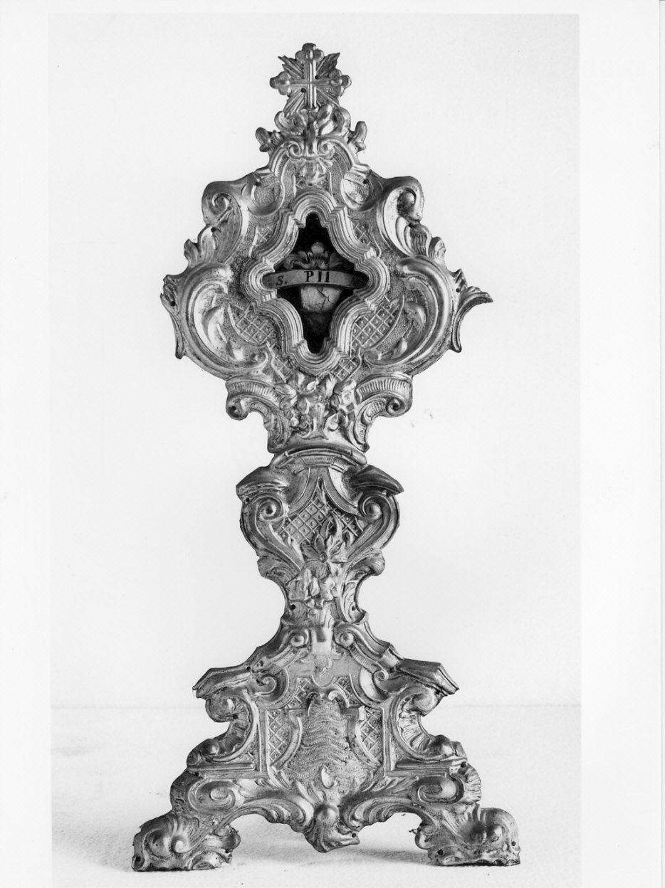 reliquiario - a ostensorio, coppia - bottega lombarda (secc. XVIII/ XIX)