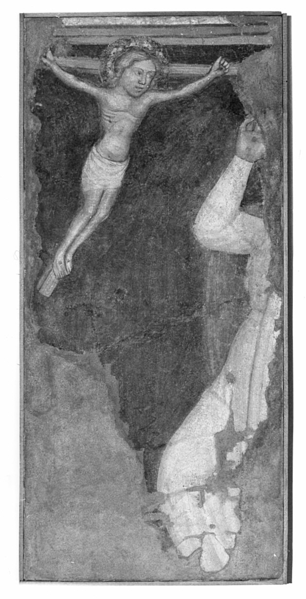 apparizione del Crocifisso ad un santo domenicano (dipinto, opera isolata) - ambito lombardo (terzo quarto sec. XIV)