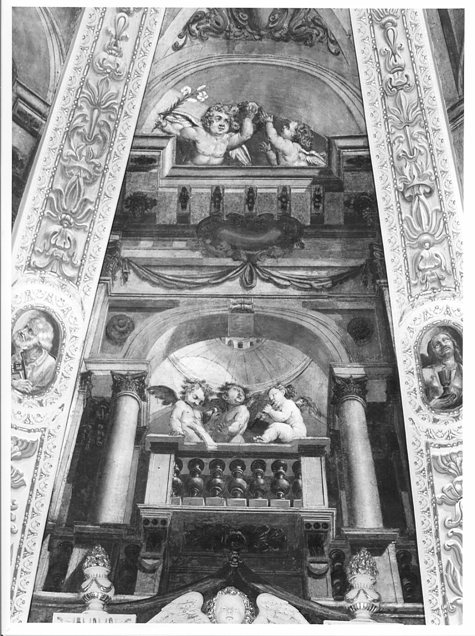 decorazione pittorica, elemento d'insieme di Caravaggio Paolo detto Morello (attribuito) (sec. XVII)