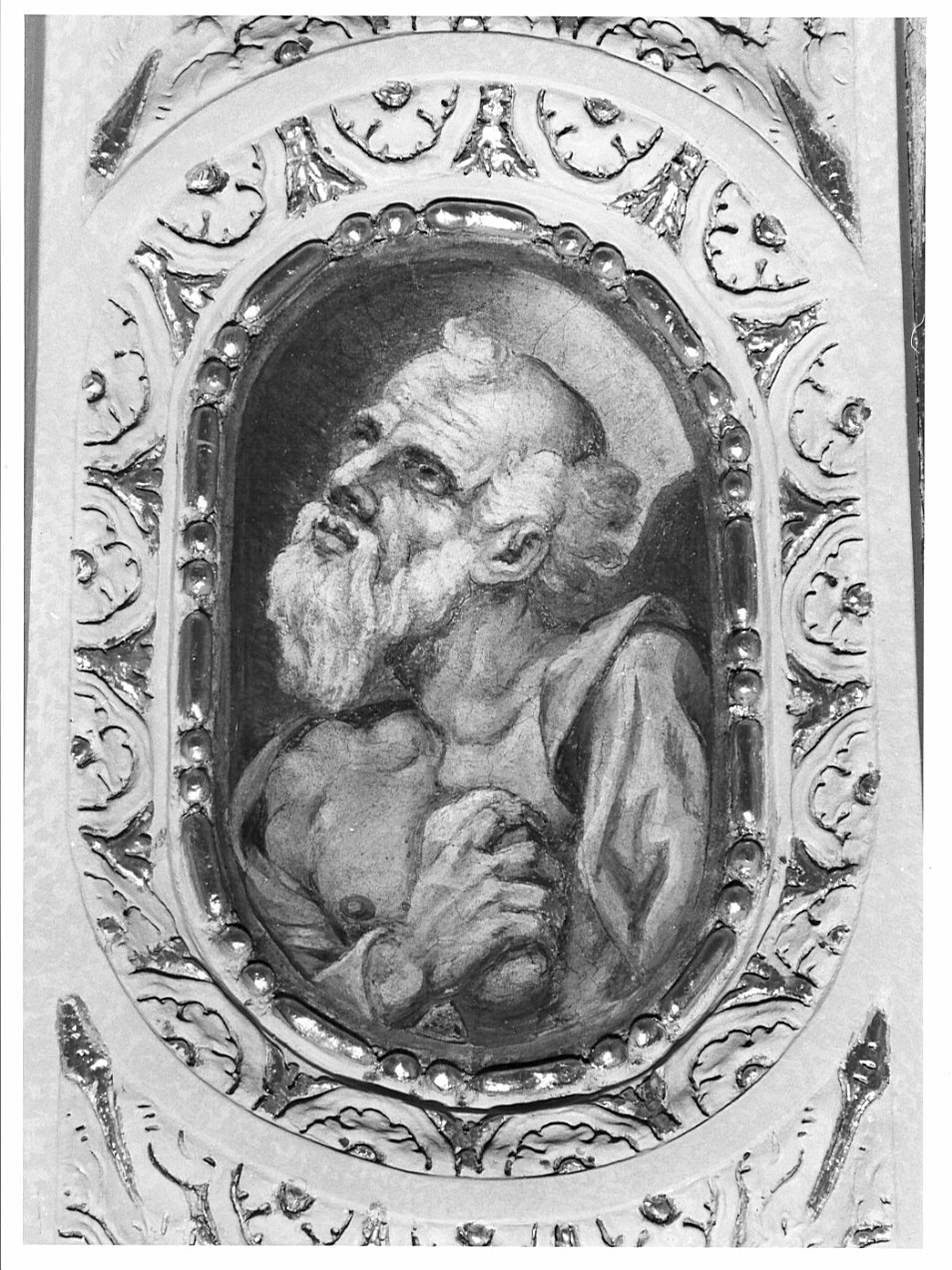 San Girolamo (decorazione pittorica, elemento d'insieme) di Caravaggio Paolo detto Morello (attribuito) (sec. XVII)