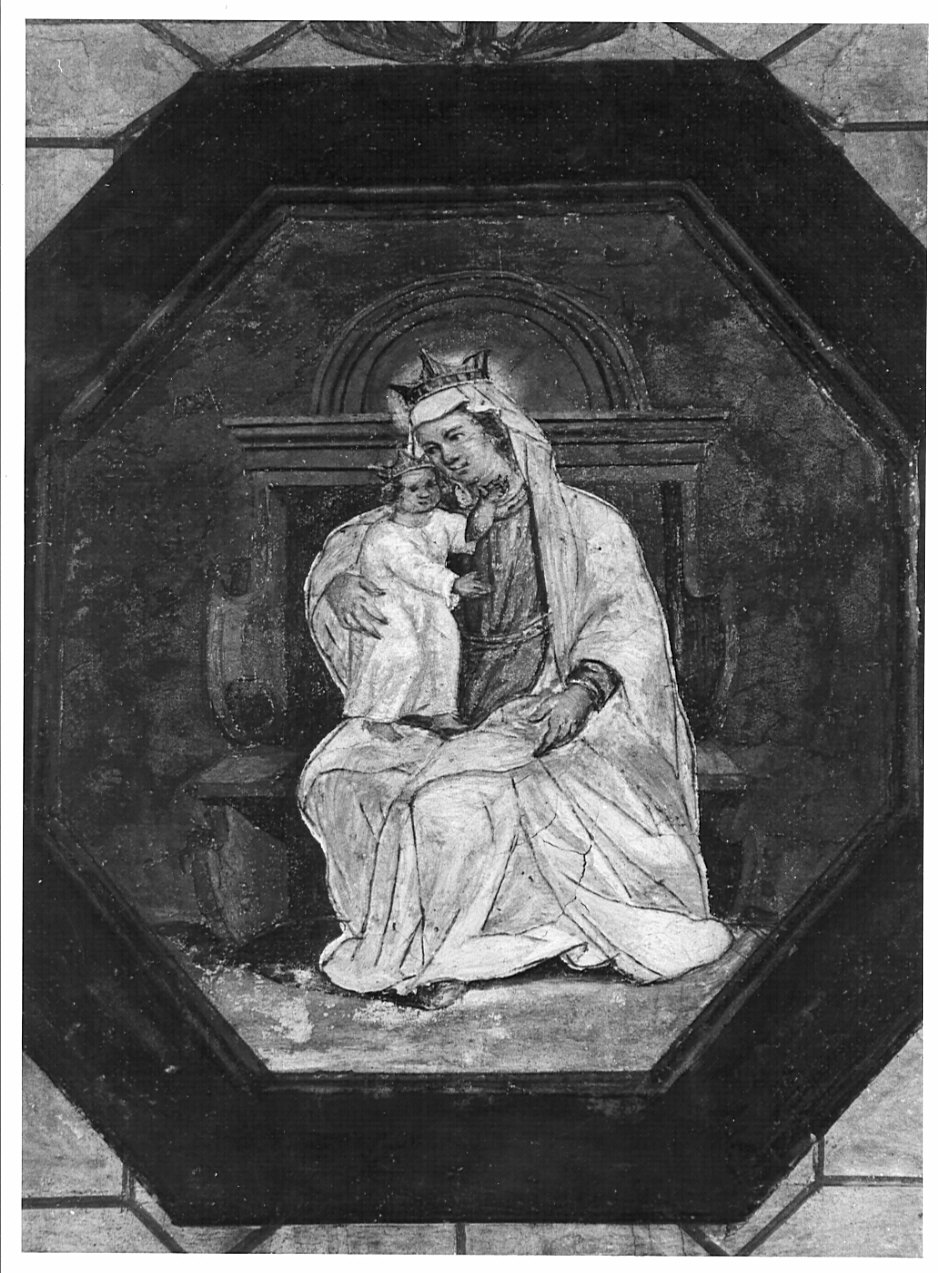 Madonna con Bambino/ Carità (dipinto, coppia) di Caravaggio Paolo detto Morello (attribuito) (sec. XVII)