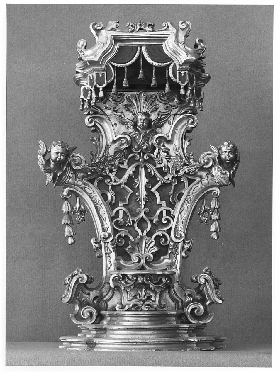 tronetto per esposizione eucaristica, opera isolata - bottega lombarda (sec. XVIII)