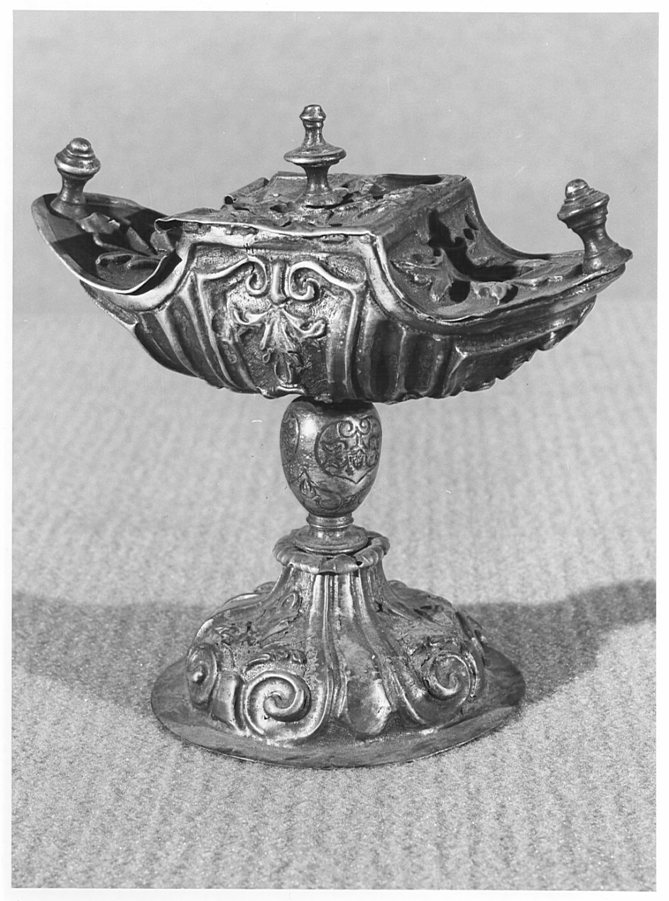 navicella portaincenso, opera isolata - bottega lombarda (sec. XVIII)