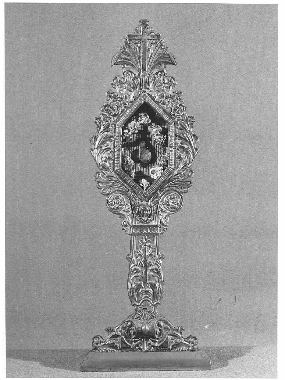 reliquiario - a ostensorio, serie - bottega italiana (fine/inizio secc. XIX/ XX)