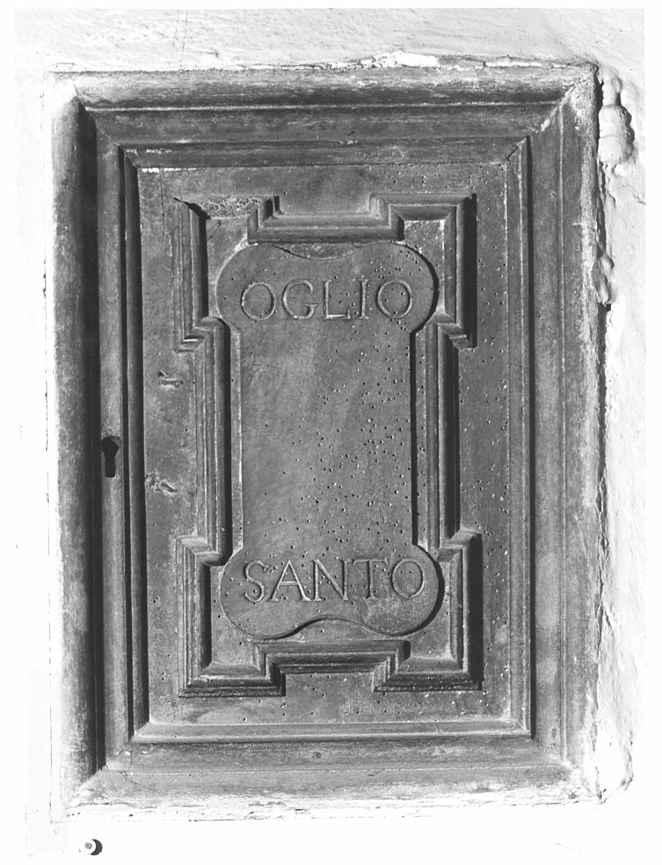 armadietto per oli santi, opera isolata - bottega italiana (sec. XVII)