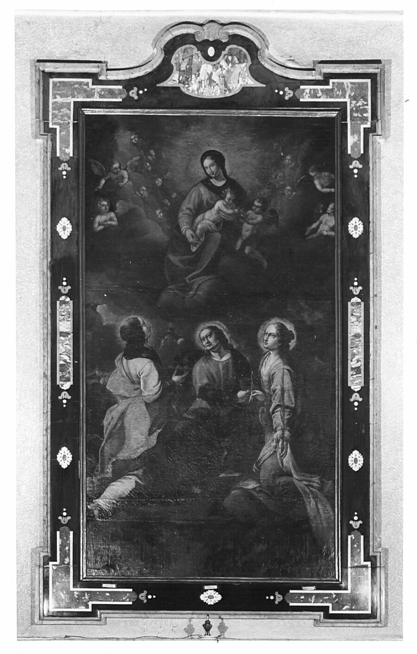 cornice a impostazione architettonica di dipinto, serie - bottega italiana (prima metà sec. XVIII)