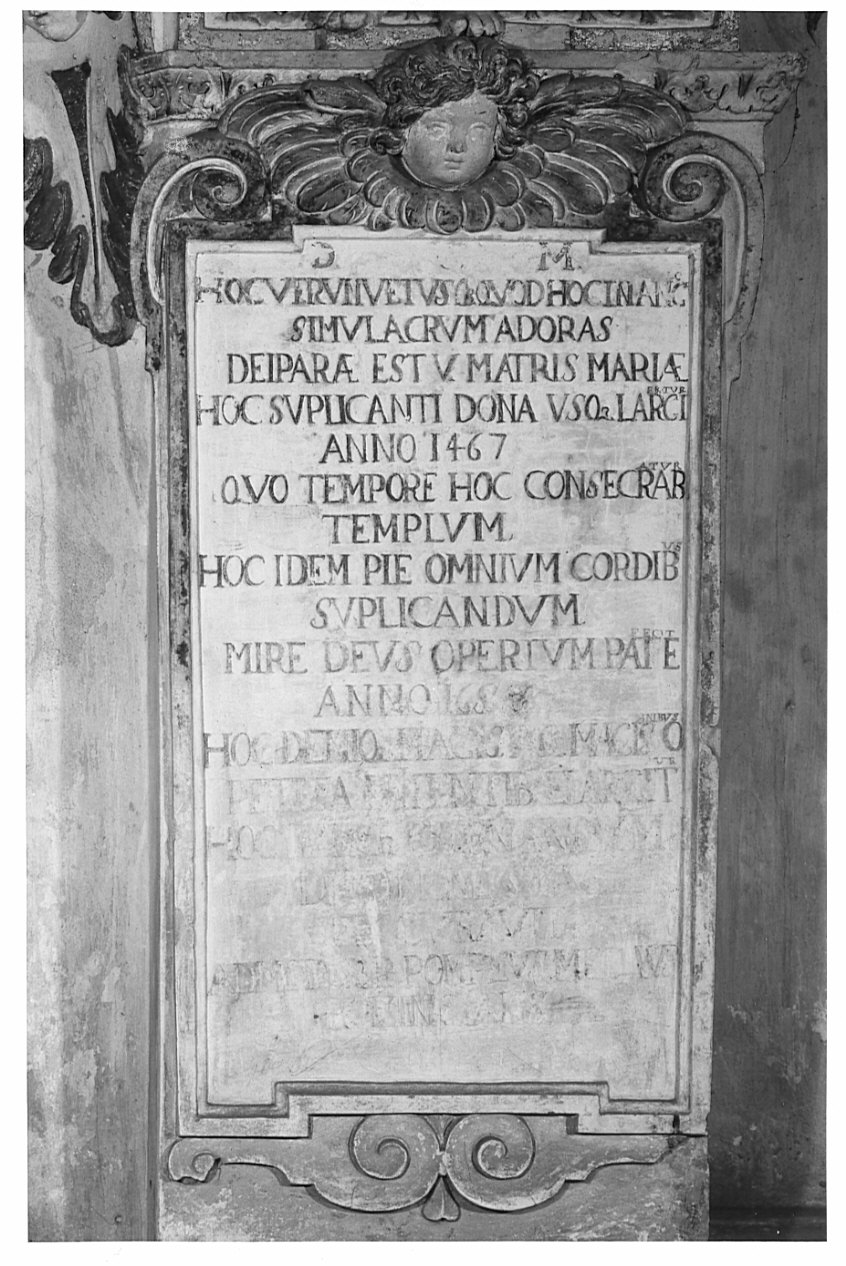 lapide, opera isolata - bottega italiana (sec. XVII)