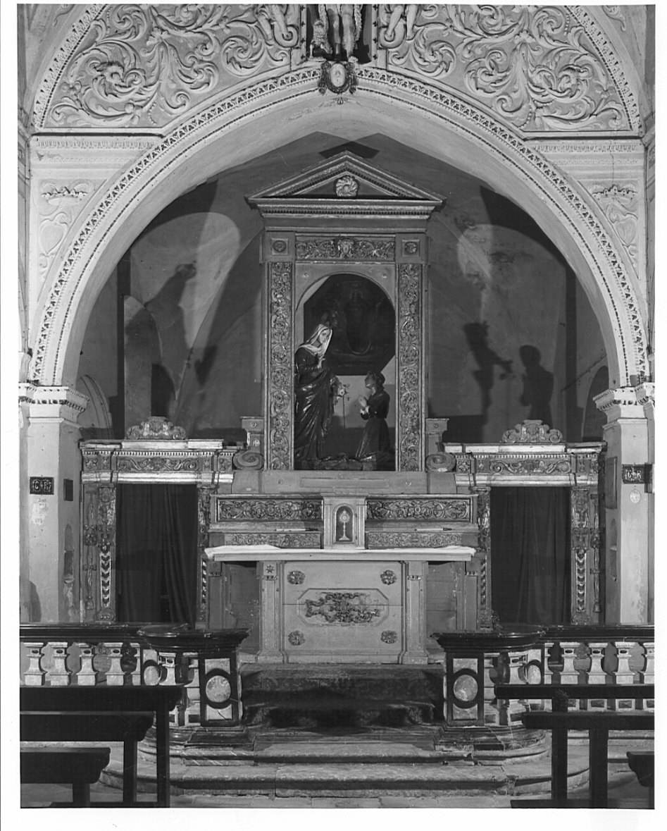 altare maggiore, complesso decorativo - bottega italiana (prima metà sec. XVII)