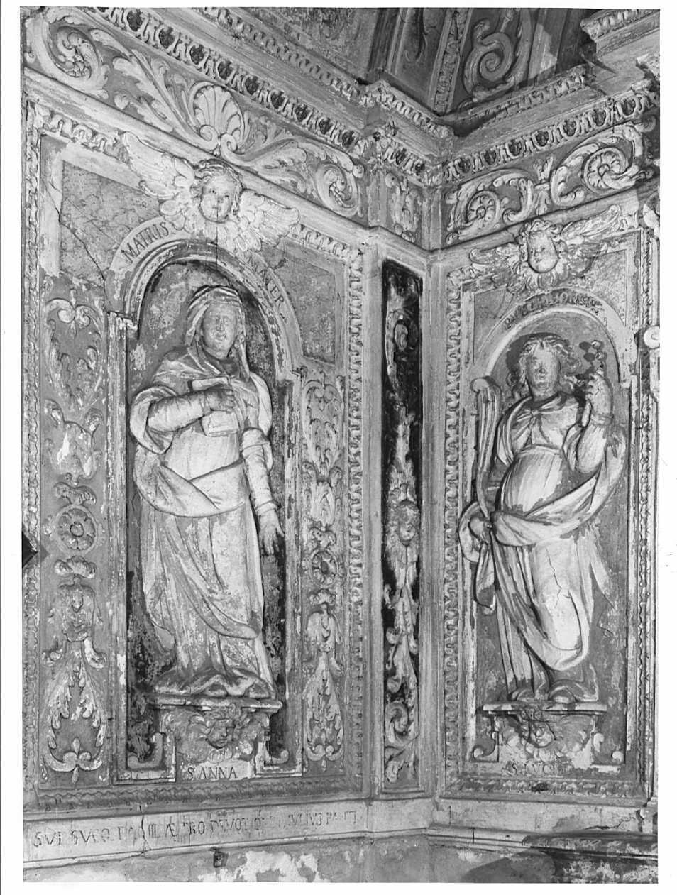 decorazione plastica, elemento d'insieme - bottega italiana (prima metà sec. XVII)