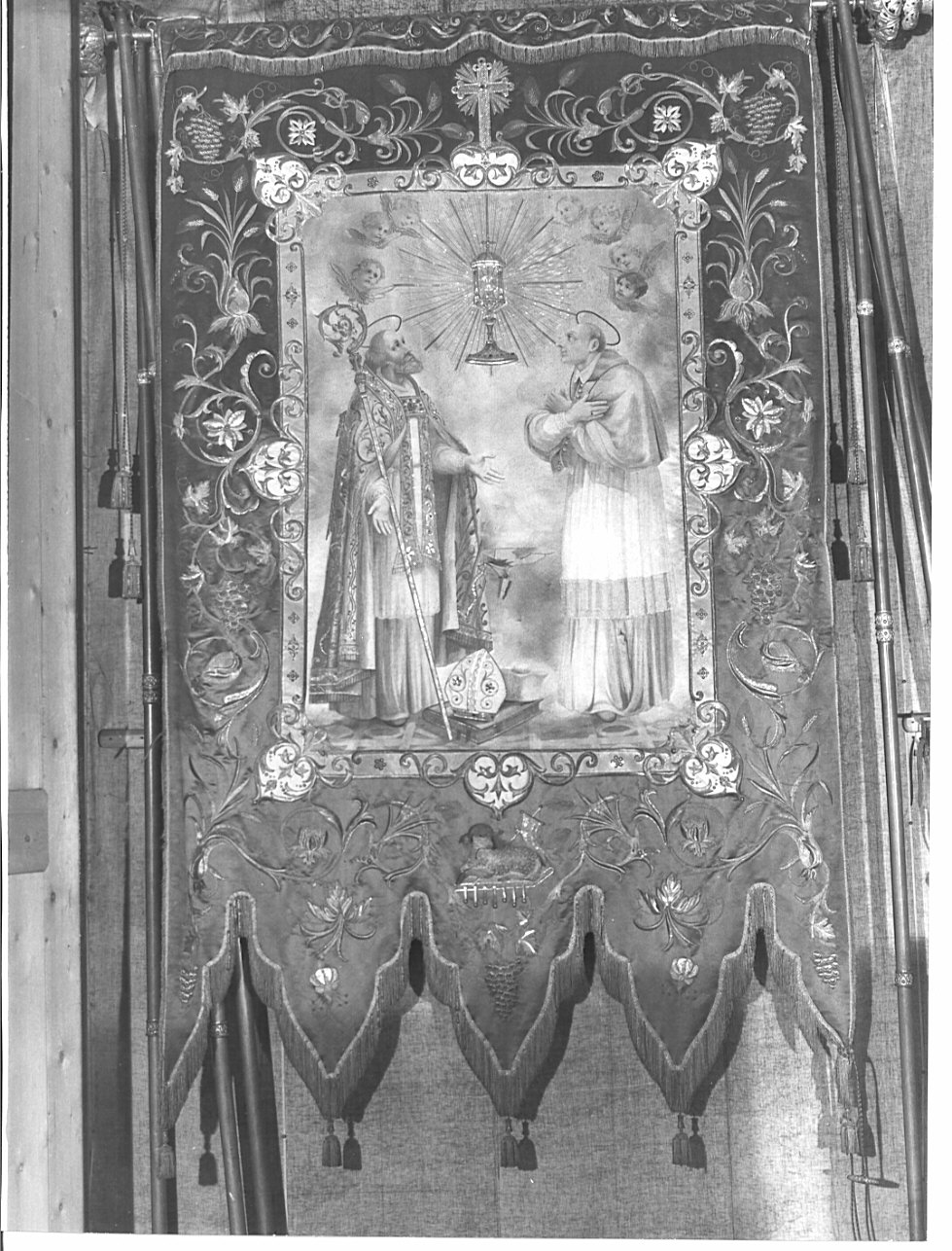 stendardo, opera isolata - manifattura italiana (fine/inizio secc. XIX/ XX)