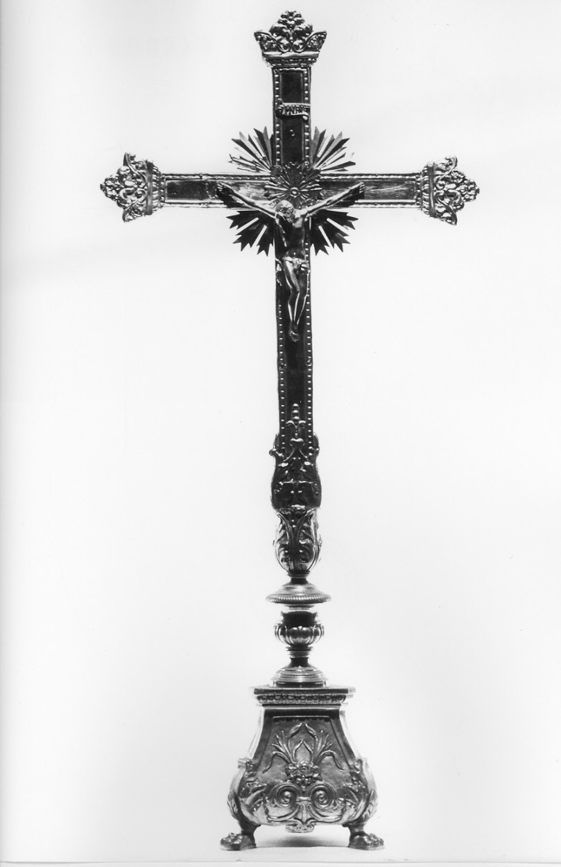 candeliere d'altare, serie - bottega italiana (seconda metà sec. XIX)