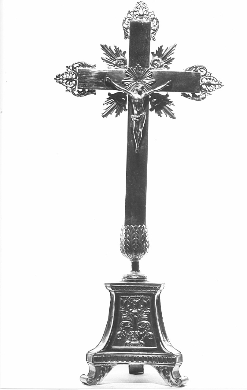 croce d'altare, opera isolata - bottega italiana (seconda metà sec. XIX)