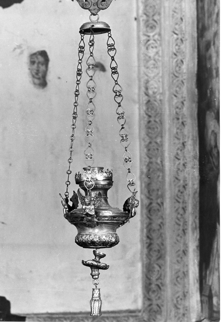 lampada pensile, coppia - bottega italiana (sec. XIX)