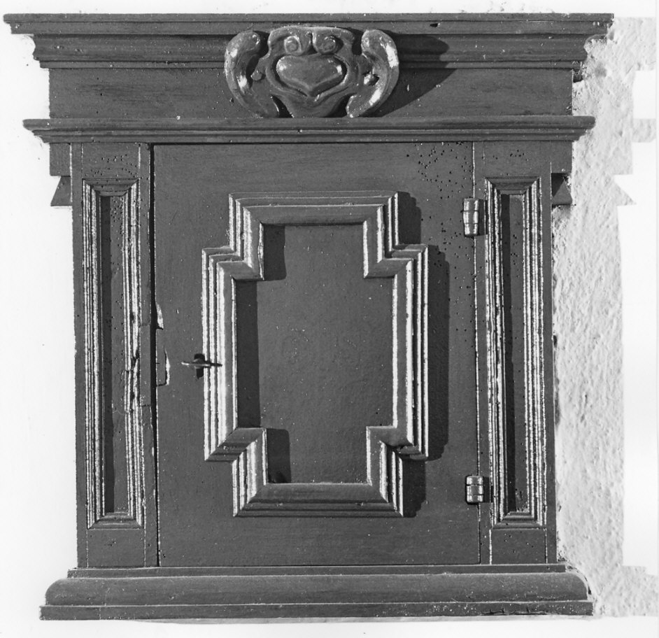 anta di armadietto per oli santi, opera isolata - bottega italiana (sec. XVII)