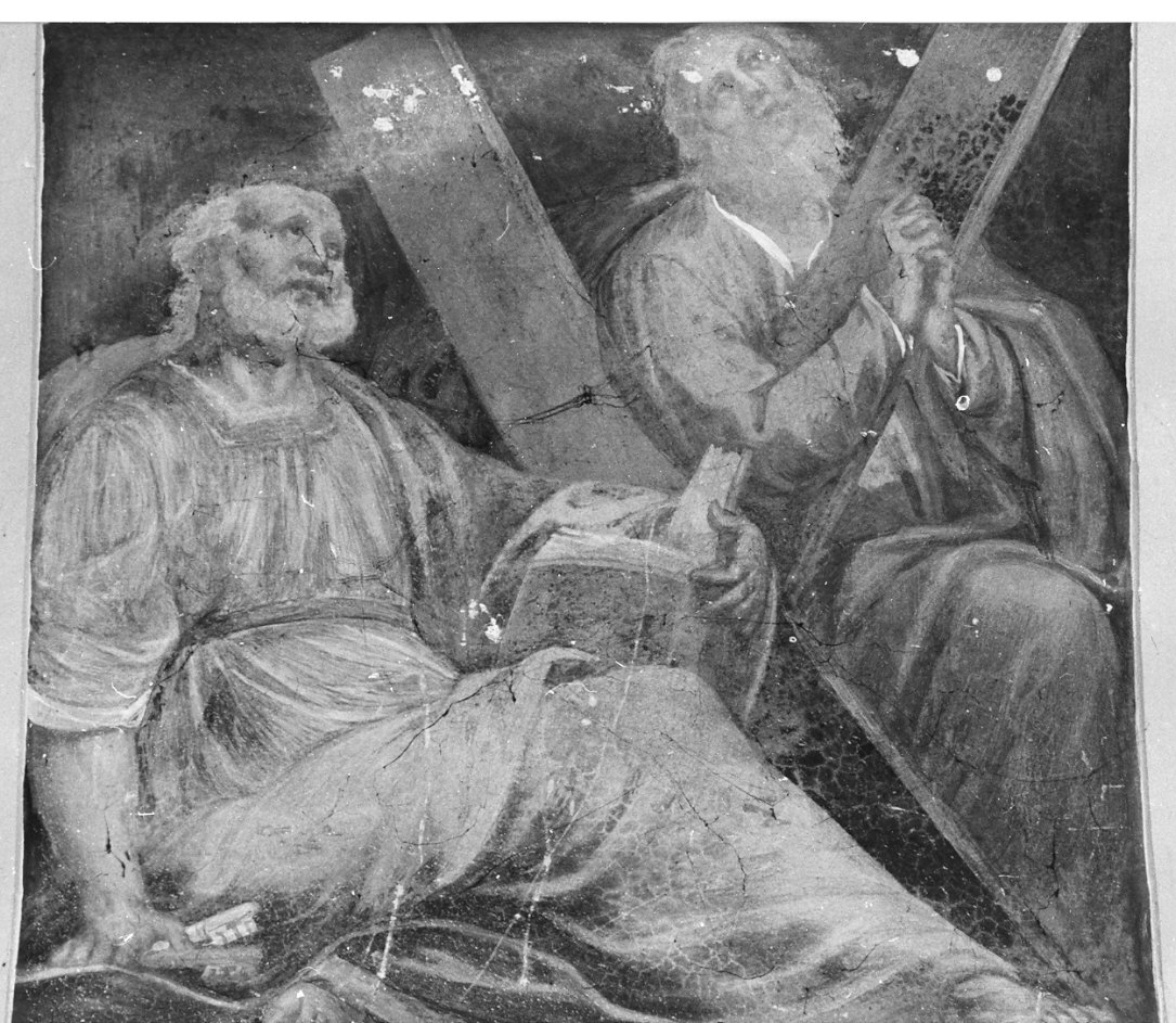 San Pietro e Sant'Andrea (dipinto, elemento d'insieme) di Della Rovere Giovanni Battista detto Fiammenghino (attribuito), Della Rovere Giovanni Mauro detto Fiammenghino (attribuito) (inizio sec. XVII)