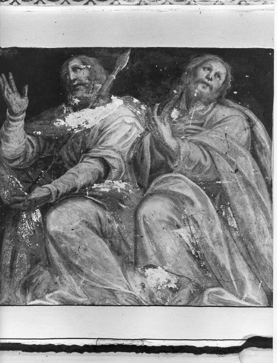 San Tommaso e santo (dipinto, elemento d'insieme) di Della Rovere Giovanni Battista detto Fiammenghino (attribuito), Della Rovere Giovanni Mauro detto Fiammenghino (attribuito) (inizio sec. XVII)