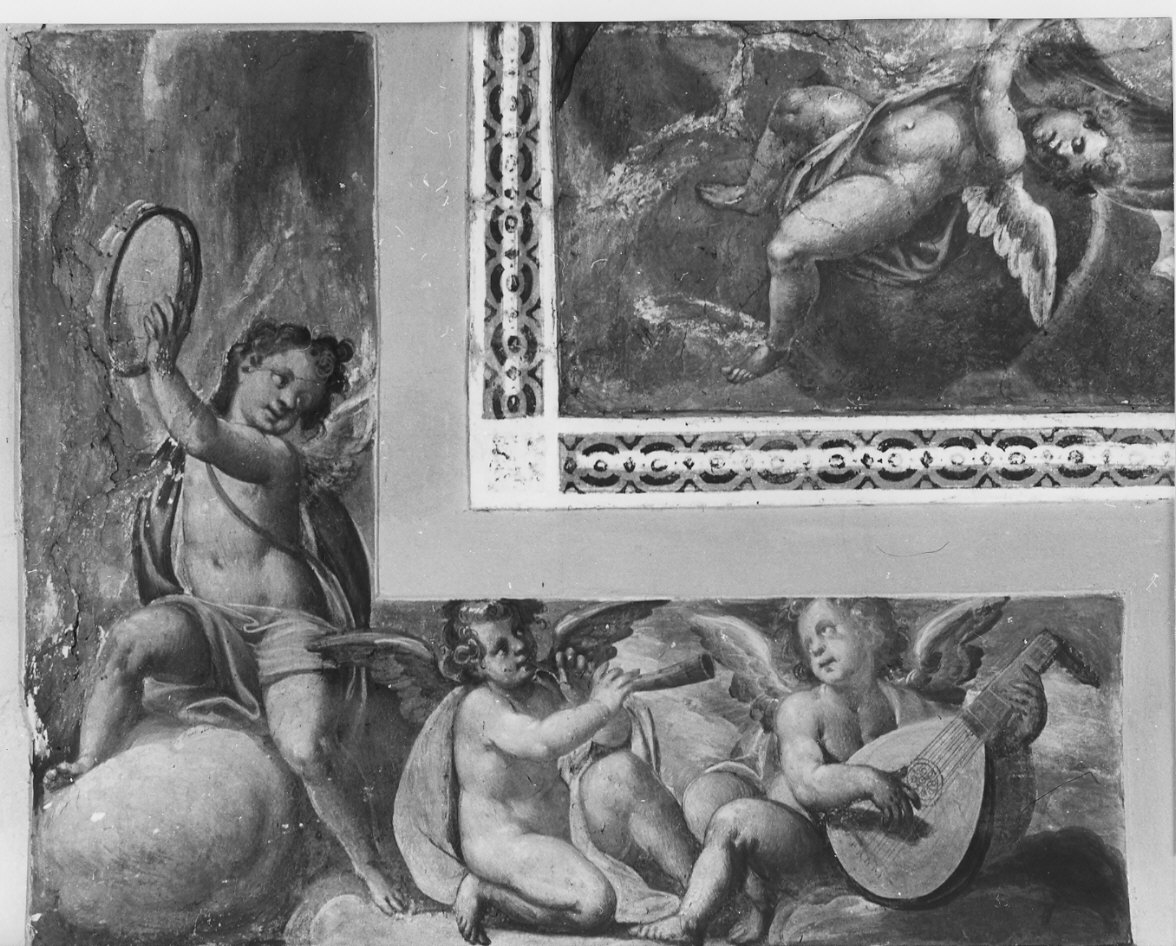 angeli (dipinto, elemento d'insieme) di Della Rovere Giovanni Battista detto Fiammenghino (attribuito), Della Rovere Giovanni Mauro detto Fiammenghino (attribuito) (inizio sec. XVII)