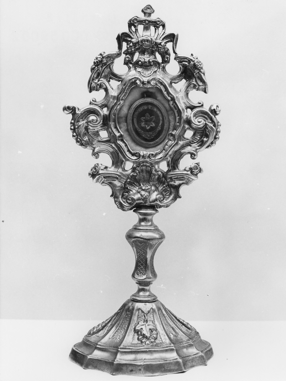 reliquiario - a ostensorio, opera isolata - bottega italiana (prima metà sec. XIX)