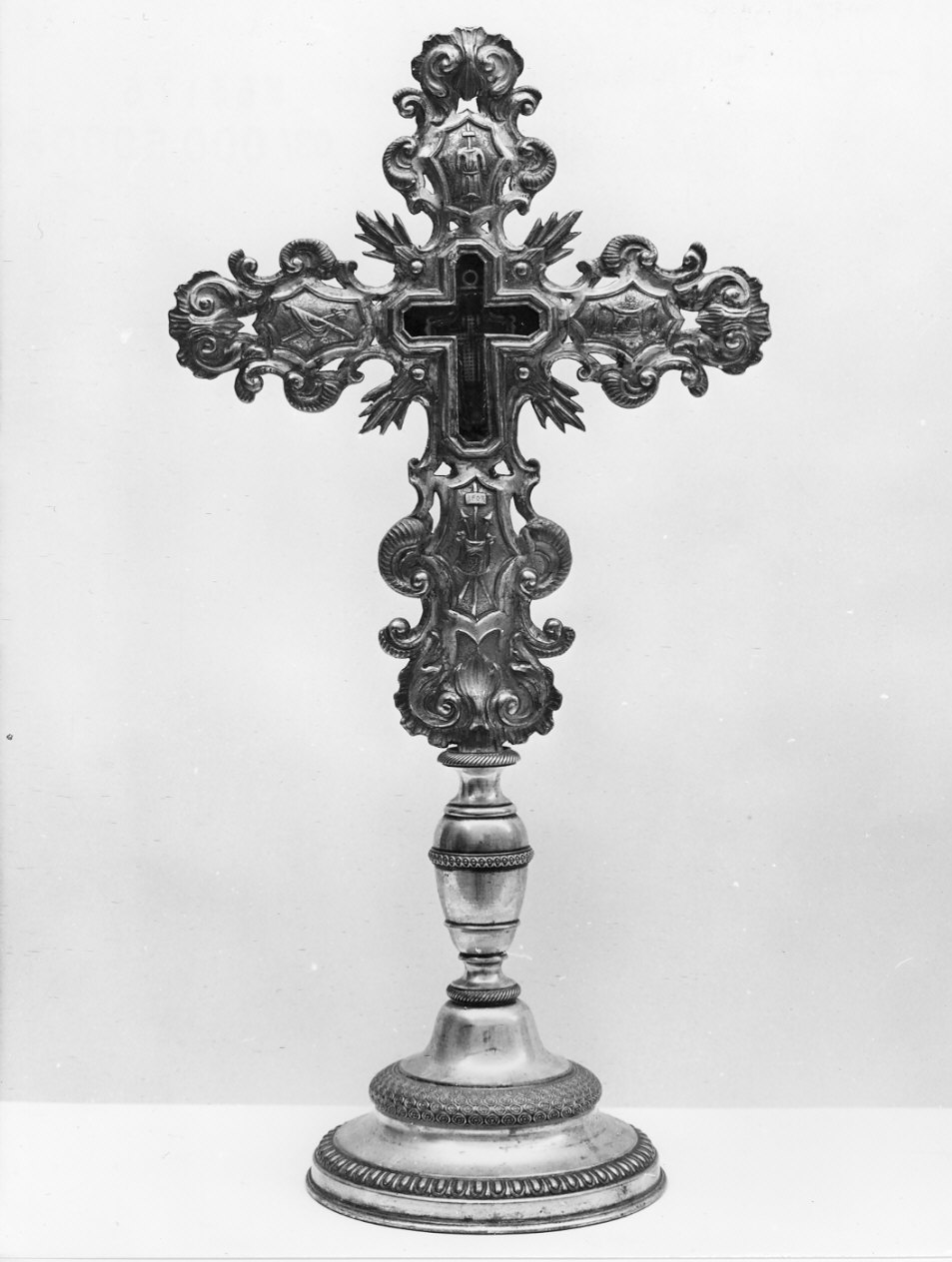 reliquiario - a croce, opera isolata - bottega italiana (sec. XIX)