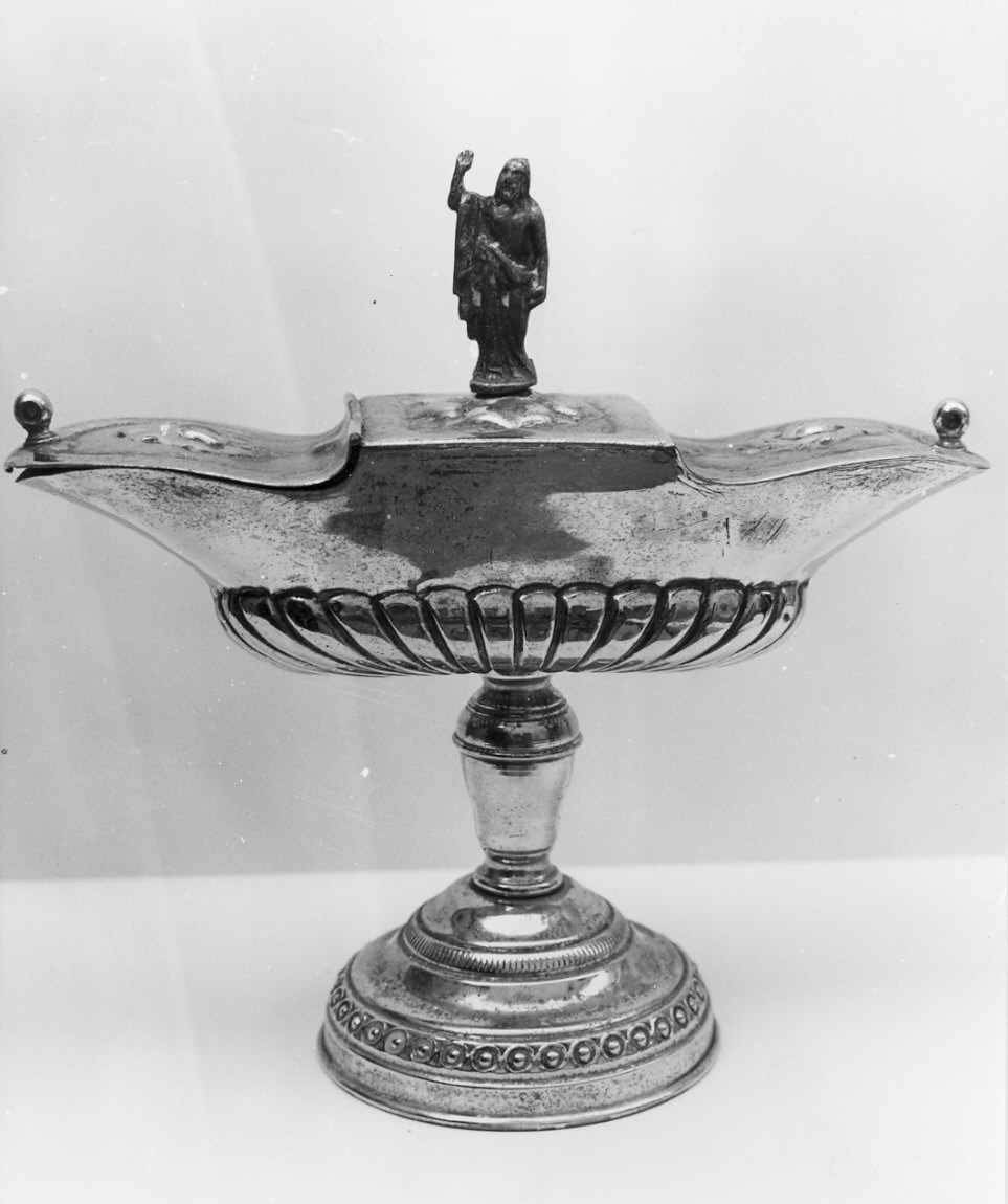 navicella portaincenso, opera isolata - bottega italiana (sec. XIX)