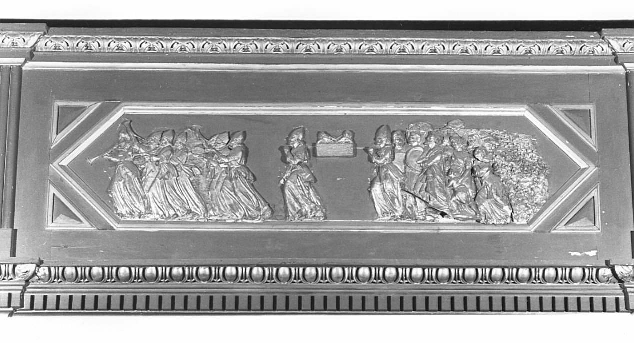 trasporto dell'Arca dell'alleanza a Gerusalemme (cantoria, elemento d'insieme) - bottega lombarda (sec. XIX)