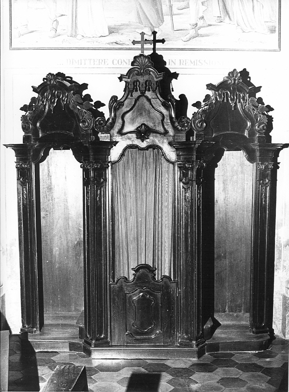 confessionale, coppia - bottega lombarda (prima metà sec. XVIII)