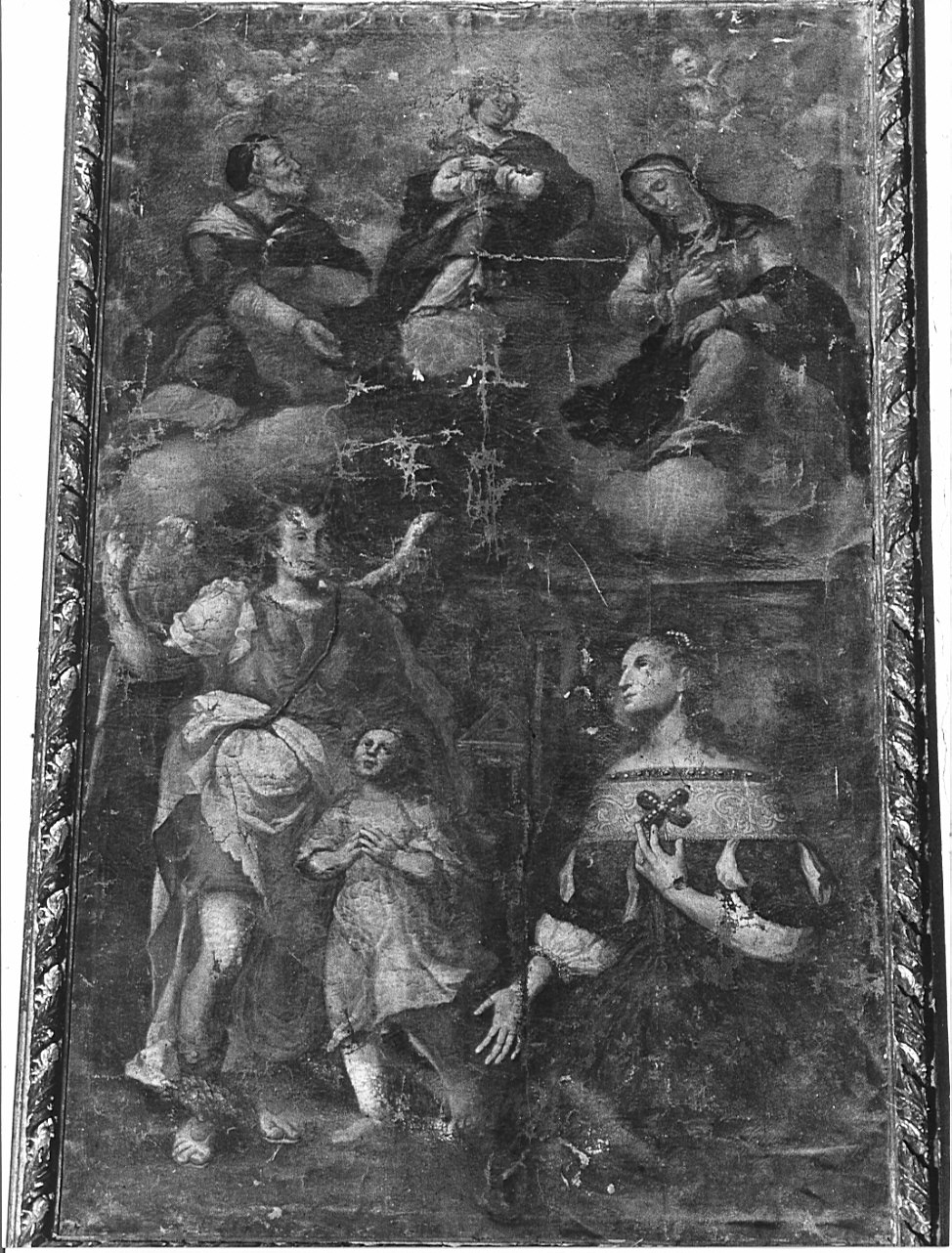 Madonna in gloria (dipinto, opera isolata) - ambito lombardo (sec. XVII)