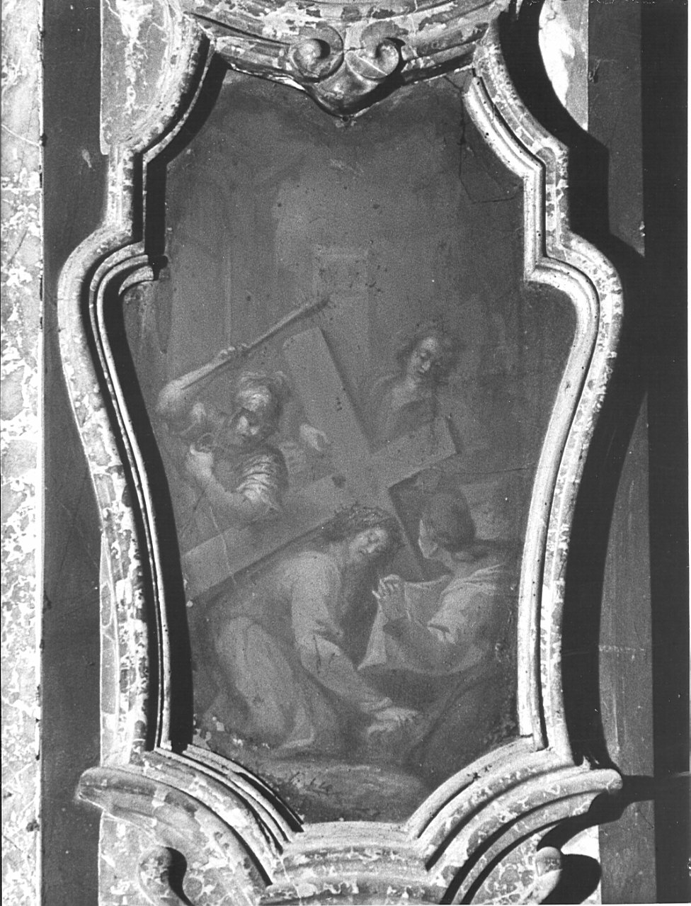 salita di Cristo al monte Calvario (dipinto, elemento d'insieme) - ambito lombardo (sec. XVIII)