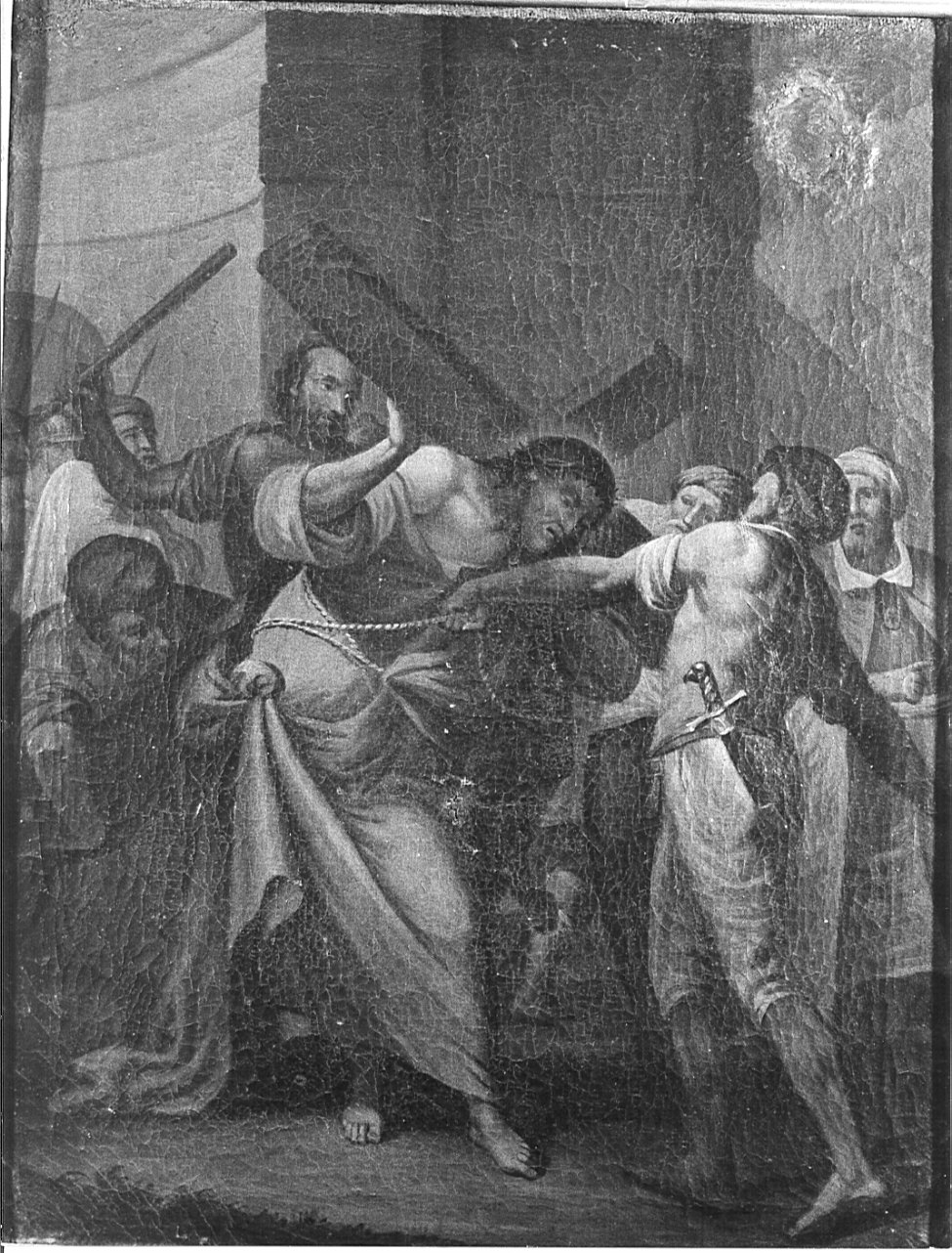 stazione II: Gesù caricato della croce (dipinto, elemento d'insieme) - ambito lombardo (sec. XVIII)