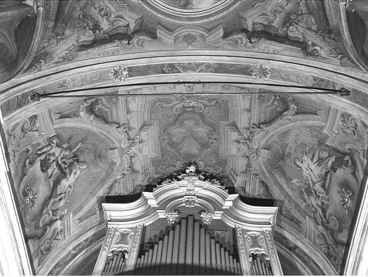 motivi decorativi e figure allegoriche (decorazione plastico-pittorica, ciclo) di Perrucchetti Carlo, Carloni Carlo Innocenzo (sec. XVIII)