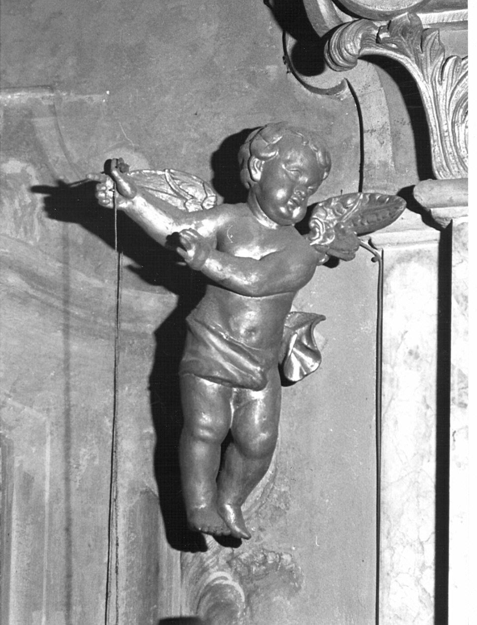 angioletto (statua, pendant) - bottega lombarda (sec. XVIII)