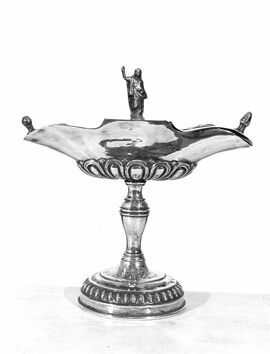 navicella portaincenso, opera isolata - bottega lombarda (sec. XVII)