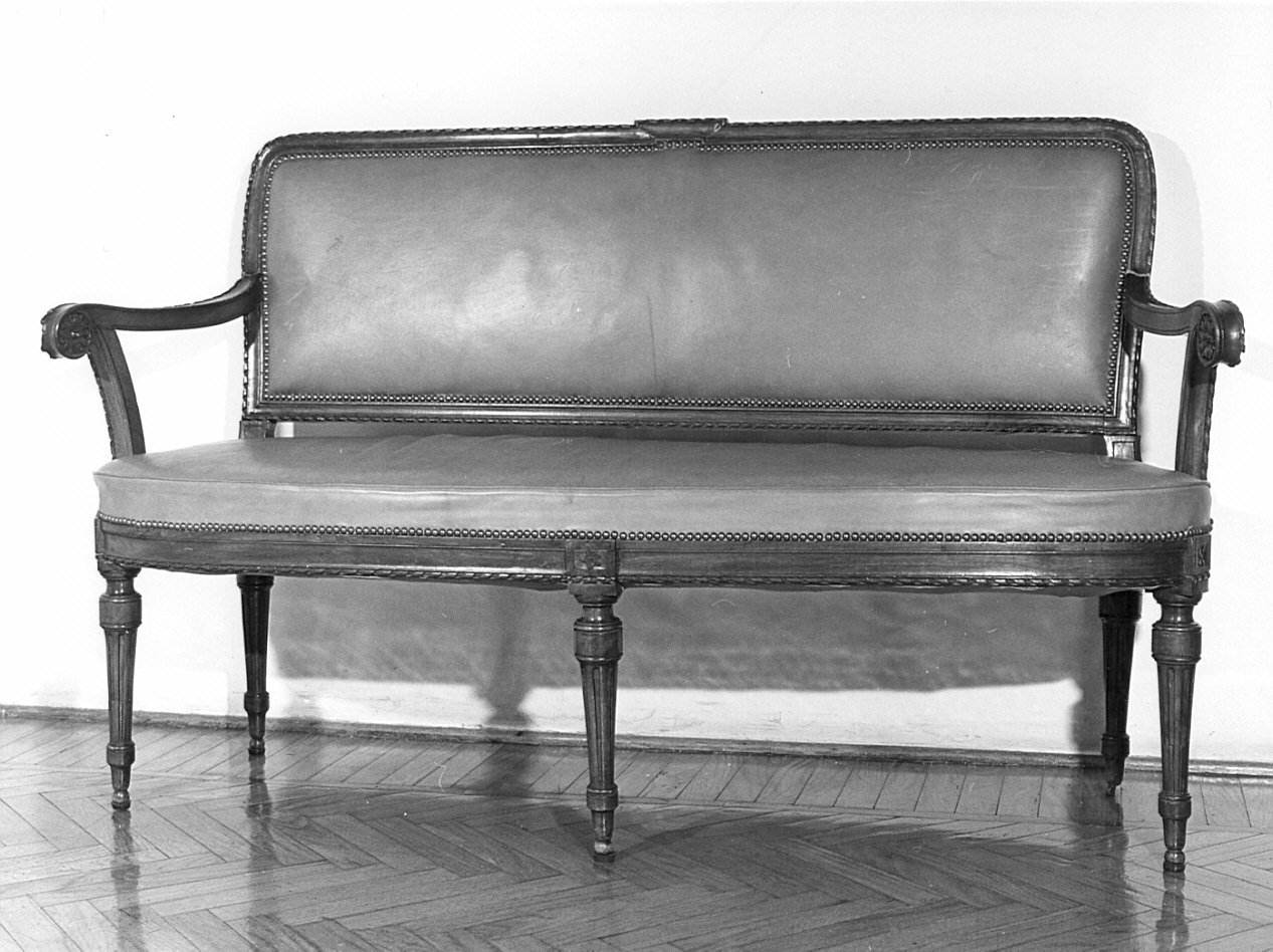divano, opera isolata - bottega lombarda (seconda metà sec. XIX)