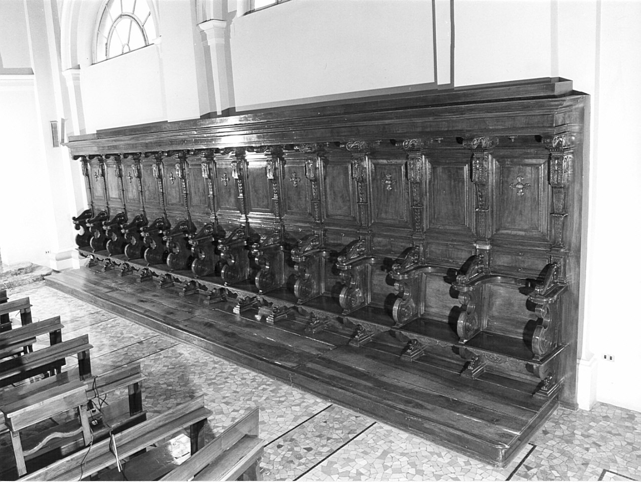 stalli del coro, insieme di Faré Angelo (sec. XIX)