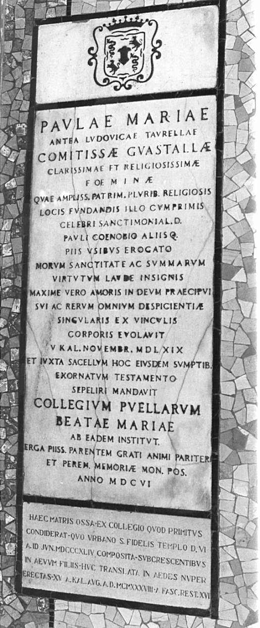 lapide, opera isolata - bottega lombarda (sec. XVII, sec. XX)