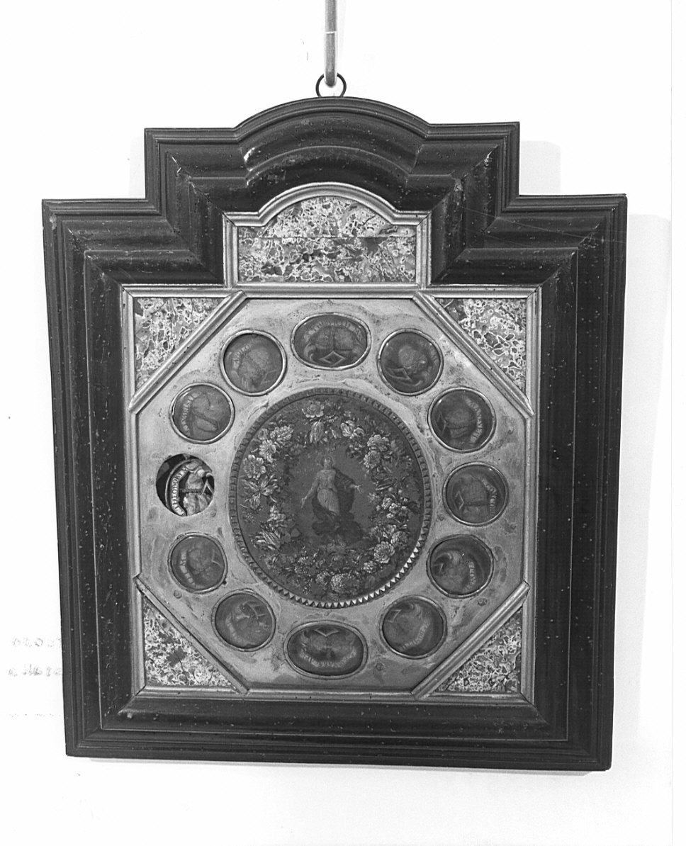 reliquiario - a tabella, insieme - bottega lombarda (sec. XVII)