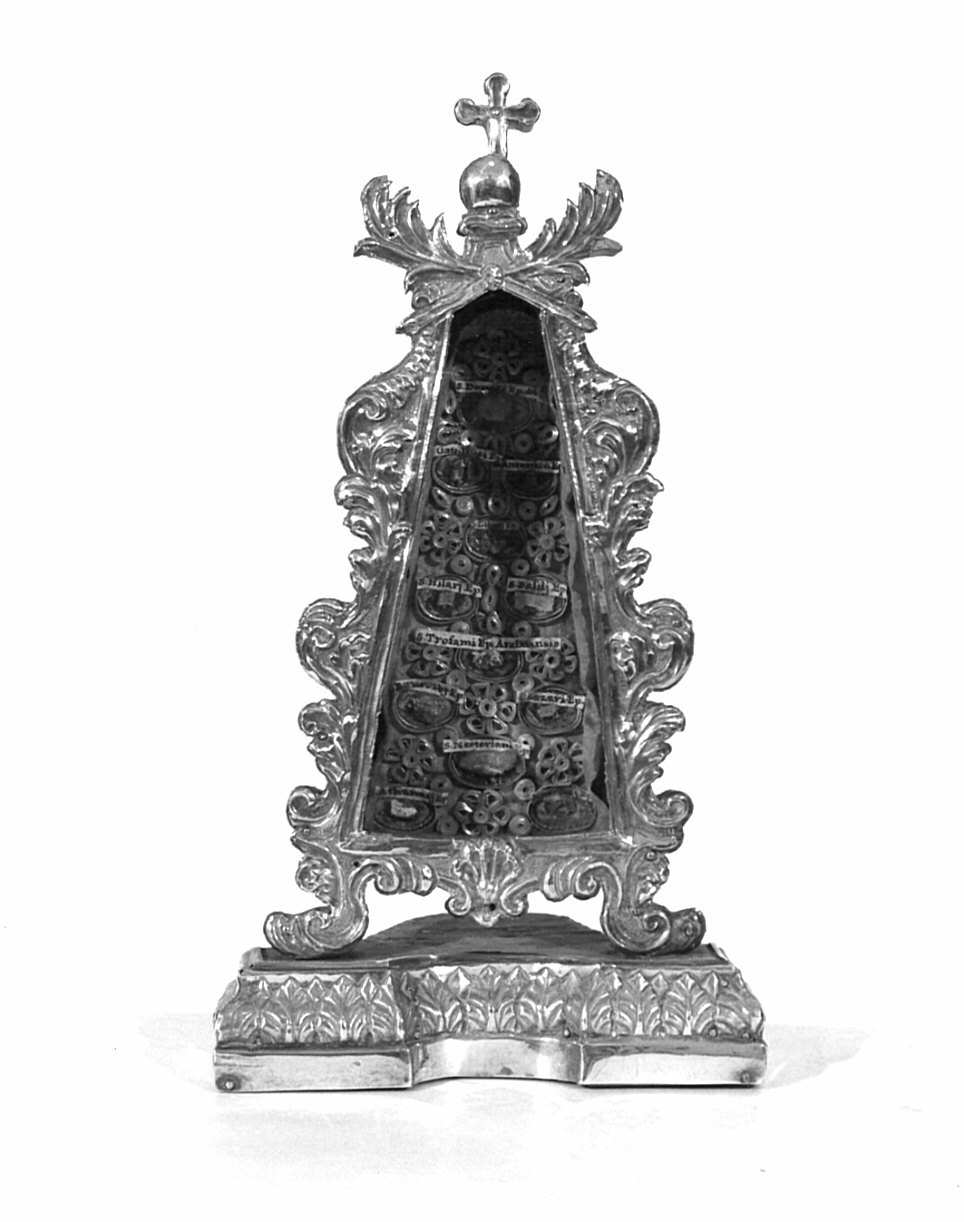 reliquiario - a tabella, coppia - bottega lombarda (fine sec. XVIII)