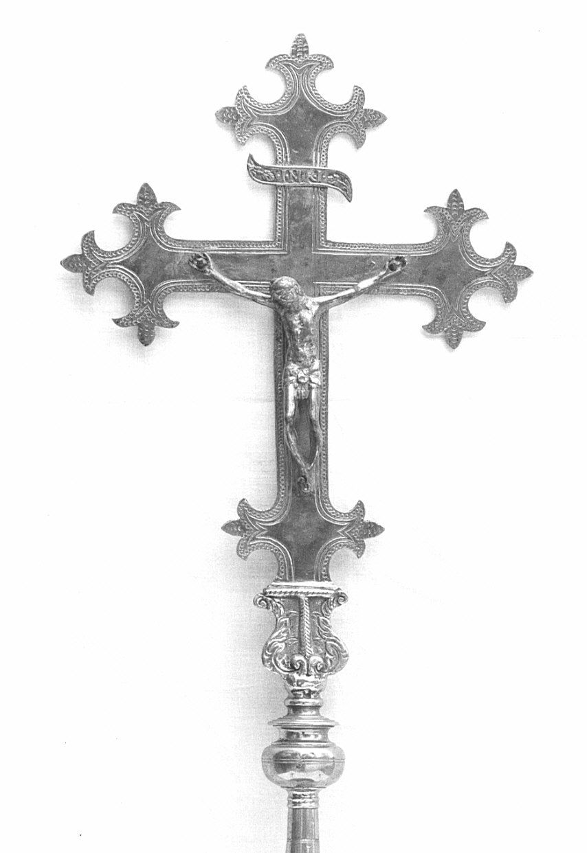 croce processionale, opera isolata - bottega lombarda (sec. XVII)