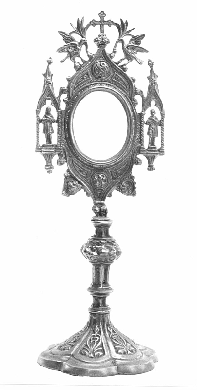 reliquiario - a ostensorio, opera isolata - bottega lombarda (seconda metà sec. XIX)