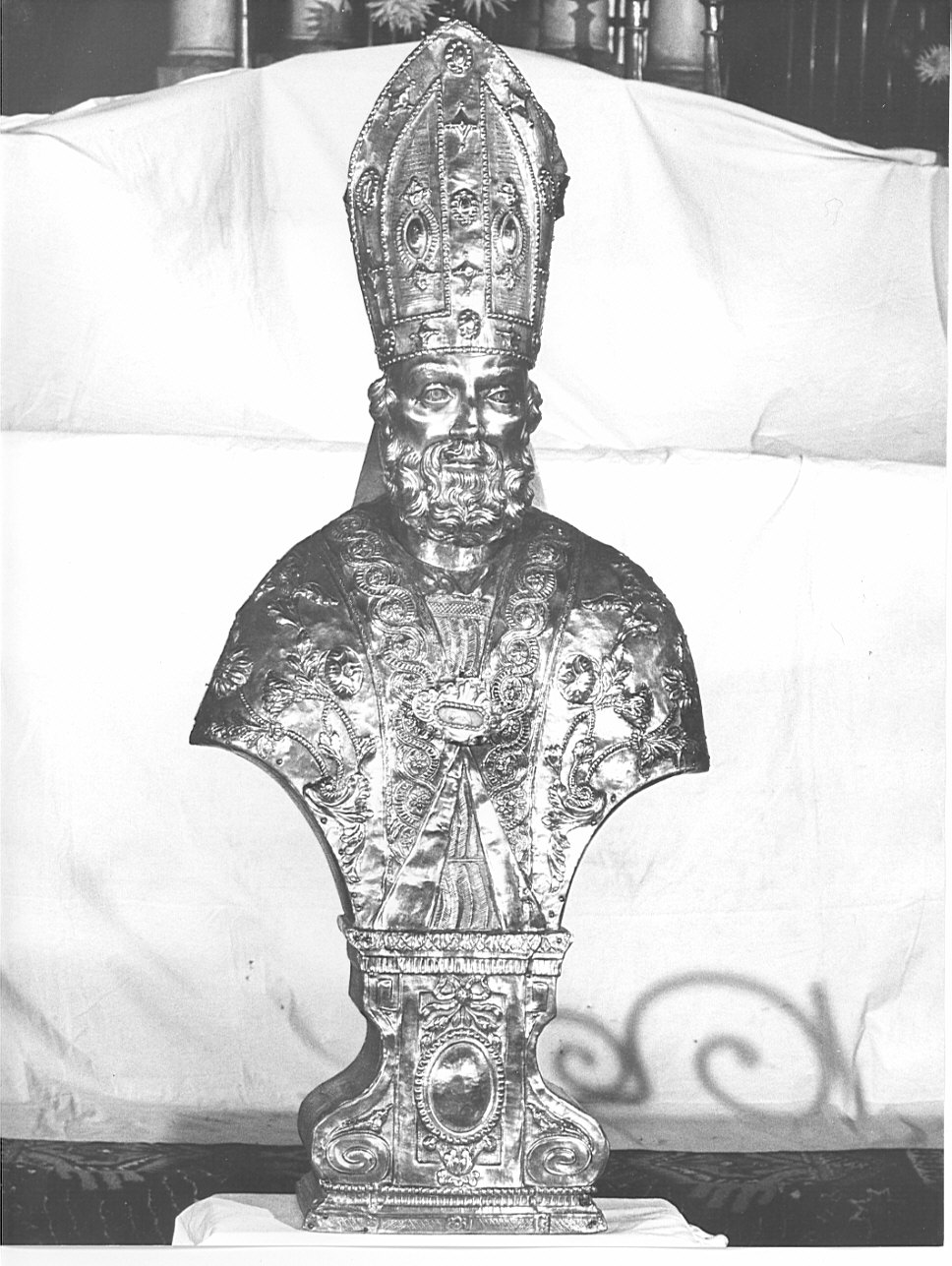 reliquiario - a busto, opera isolata - bottega lombarda (fine/inizio secc. XVIII/ XIX)