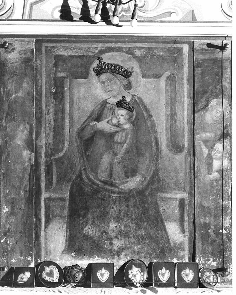 Madonna con Bambino e angeli (dipinto, insieme) - ambito lombardo (sec. XV, sec. XVI)