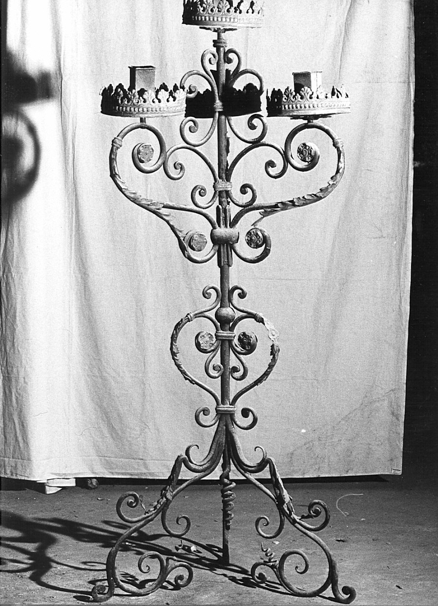 candelabro funebre, serie - bottega milanese (fine/inizio secc. XVIII/ XIX)
