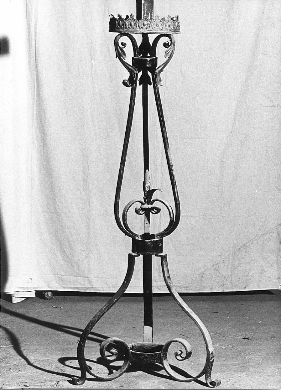 candelabro funebre, serie - bottega milanese (sec. XIX)