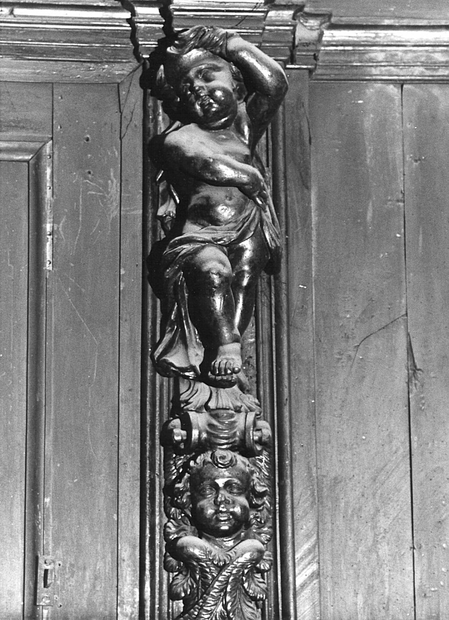 decorazione a intaglio, elemento d'insieme - bottega lombarda (sec. XVII)