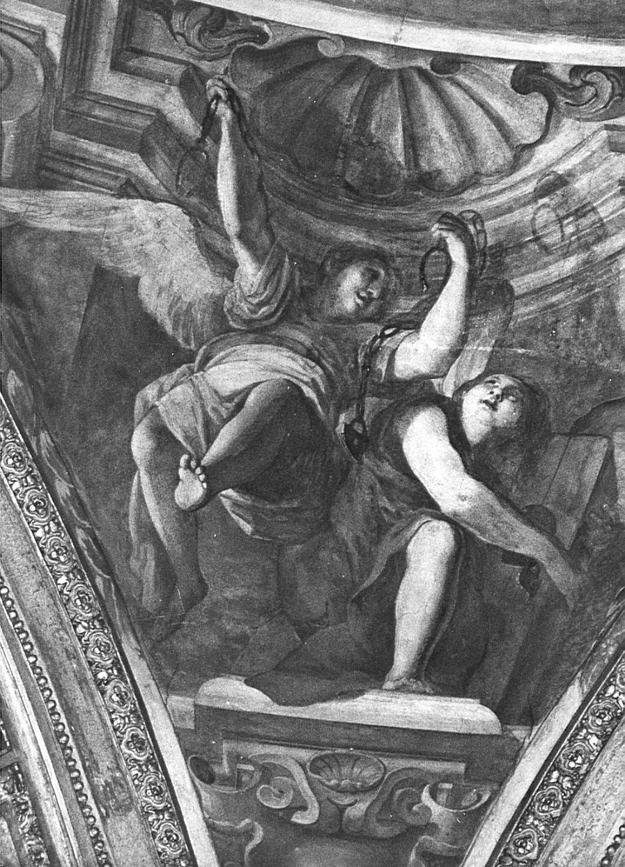 angeli con strumenti della passione (dipinto, elemento d'insieme) di Abbiati Filippo, Bianchi Federico (sec. XVII)