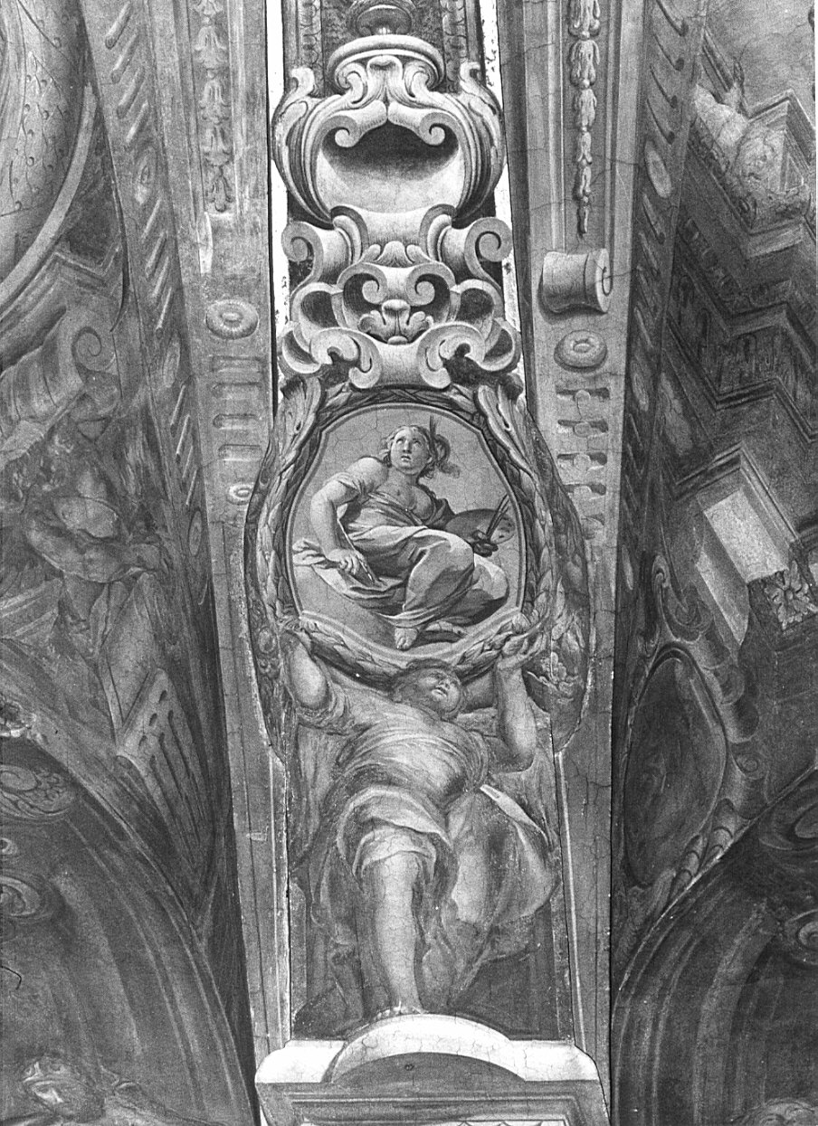 motivi decorativi/ motivi allegorici (dipinto, ciclo) di Grandi Giovanni Battista (fine sec. XVII)